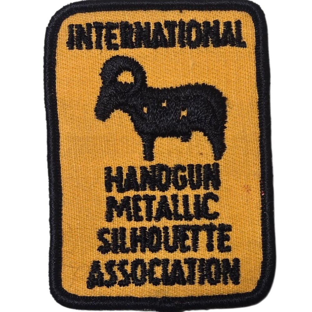 International Handgun Metallic Silhouette Association Patch Vintage 1970s